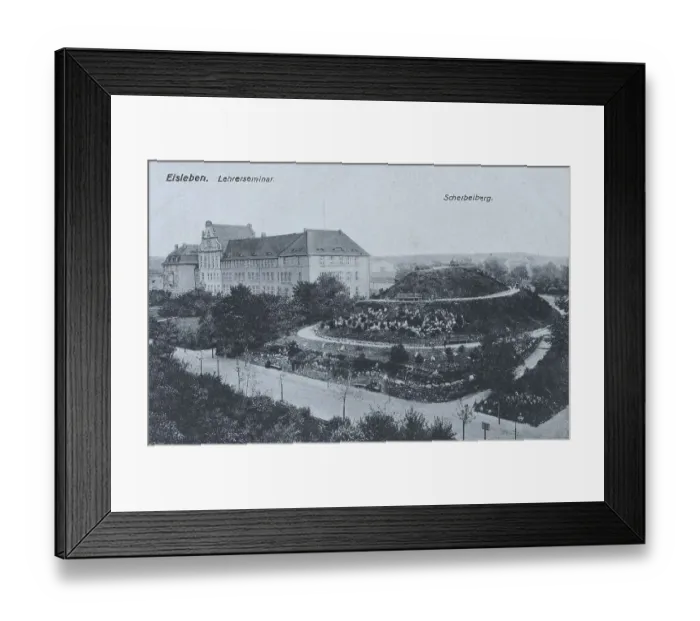 Framed Print : Scherbelberg and teachers seminar in Eisleben Framed Print : Scherbelberg and teachers seminar in Eisleben