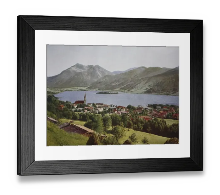 Framed Print : Historical photo around 1880 of Schliersee