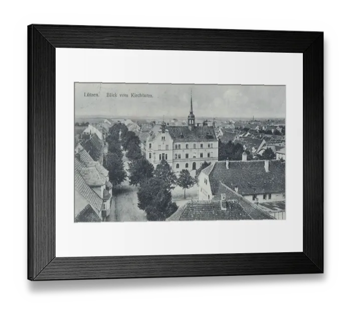 Framed Print : View from the church tower in Luetzen