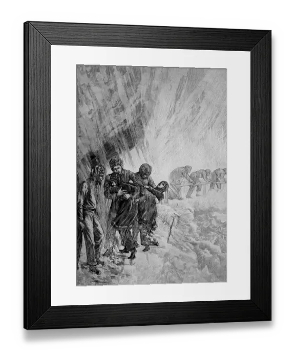 Framed Print : Visitors walk under Niagara Falls waterfalls and get wet Framed Print : Visitors walk under Niagara Falls waterfalls and get wet