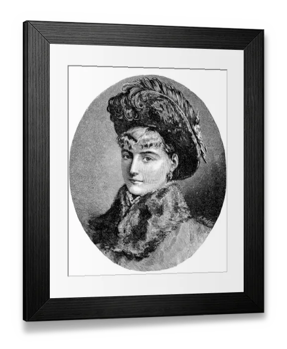 Framed Print : Portrait of a young woman with short blond hair