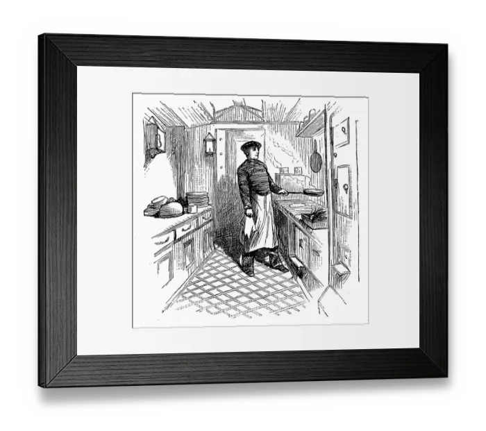 Framed Print : Scene on an English emigrant ship Framed Print : Scene on an English emigrant ship