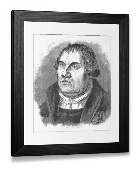 Framed Print : Martin Luther (born 10 November 1483) (died 18 February 1546) was the theological originator of the Reformation Framed Print : Martin Luther (born 10 November 1483) (died 18 February 1546) was the theological originator of the Reformation