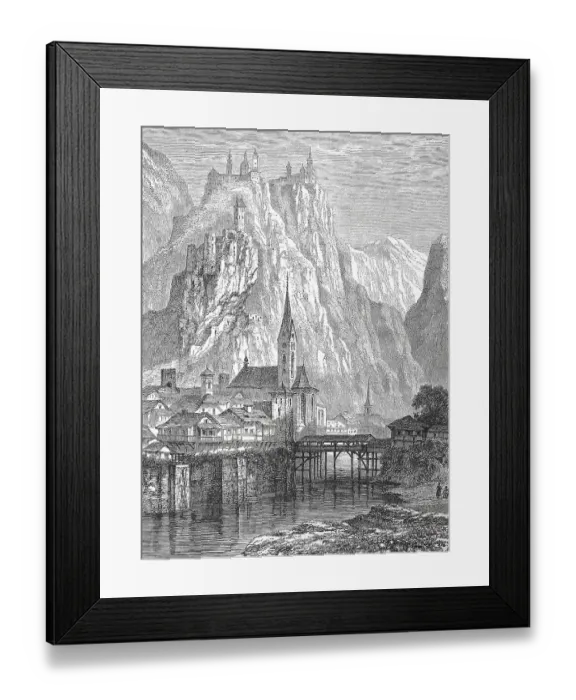 Framed Print : View of Klausen, c. 1885, Klausen Framed Print : View of Klausen, c. 1885, Klausen