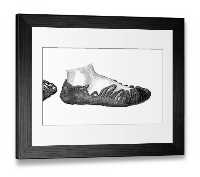Framed Print : Shoe made of one piece of leather Framed Print : Shoe made of one piece of leather