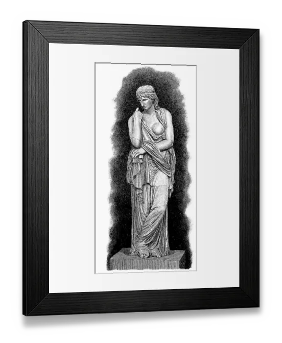 Framed Print : Roman statue of a Germanic woman