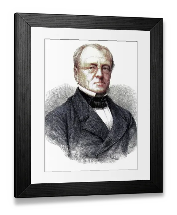 Framed Print : Heinrich Leo, 1799 to 1878, a German historian and Prussian politician