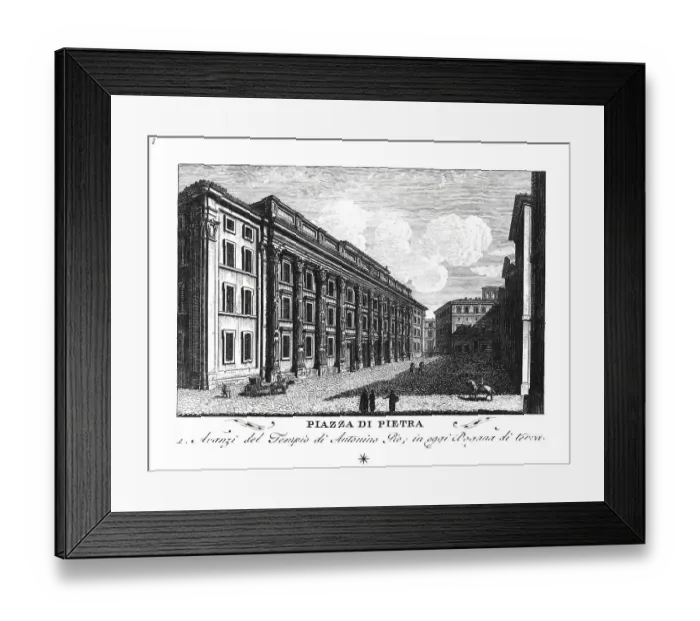 Framed Print : Piazza di pietra, Rome, Italy Framed Print : Piazza di pietra, Rome, Italy