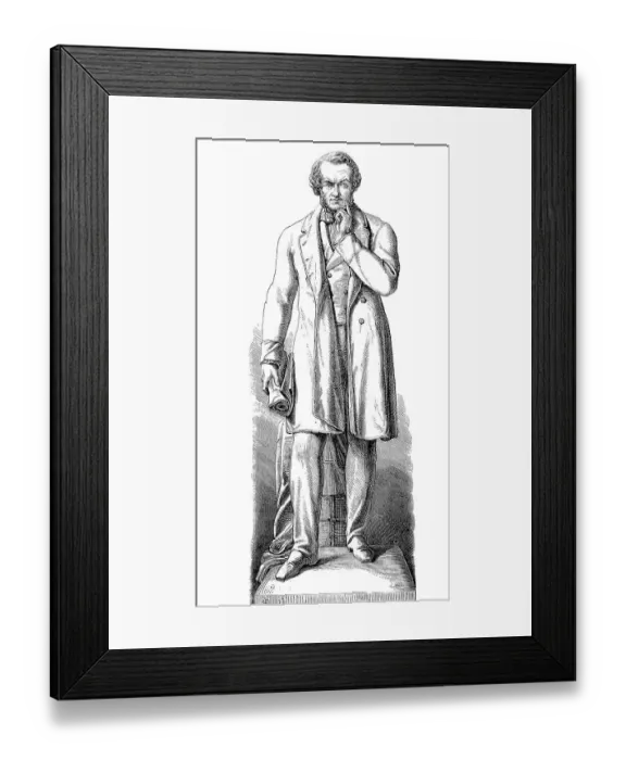 Framed Print : Statue of Richard Cobden (3 June 1804 - 2 April 1865)