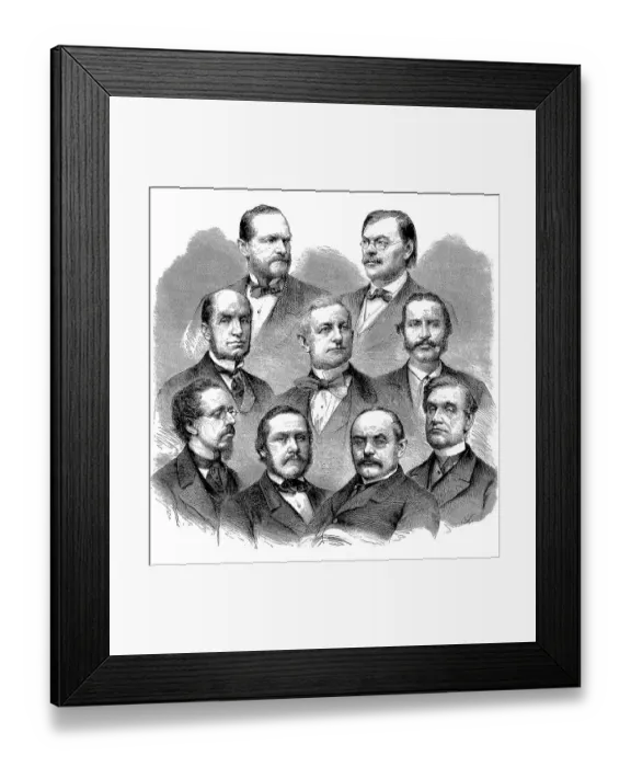 Framed Print : The new government of Cisleithania in 1869