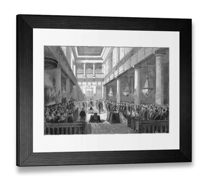 Framed Print : First Communion of Crown Prince Napoleon Eugene Louis Bonaparte in the Chapel of the Tuileries