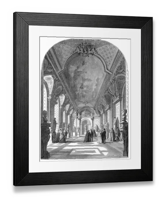 Framed Print : The Restoration at the Louvre, The New Hall of the Roman Emperors Framed Print : The Restoration at the Louvre, The New Hall of the Roman Emperors