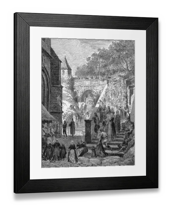 Framed Print : Procession for the Forgiveness of Saint Barbara in Morbihan Framed Print : Procession for the Forgiveness of Saint Barbara in Morbihan