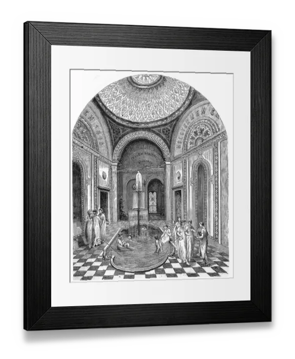 Framed Print : Oriental Baths in Budapest, Spa