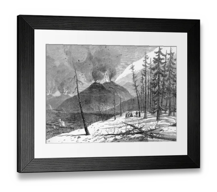 Framed Print : Eruption of Etna Volcano, Etna