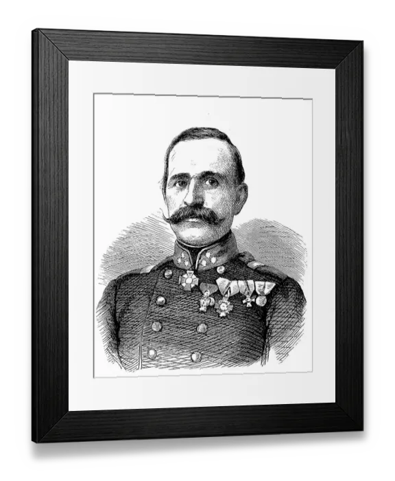 Framed Print : Members of the Princely Regency of Serbia 1869