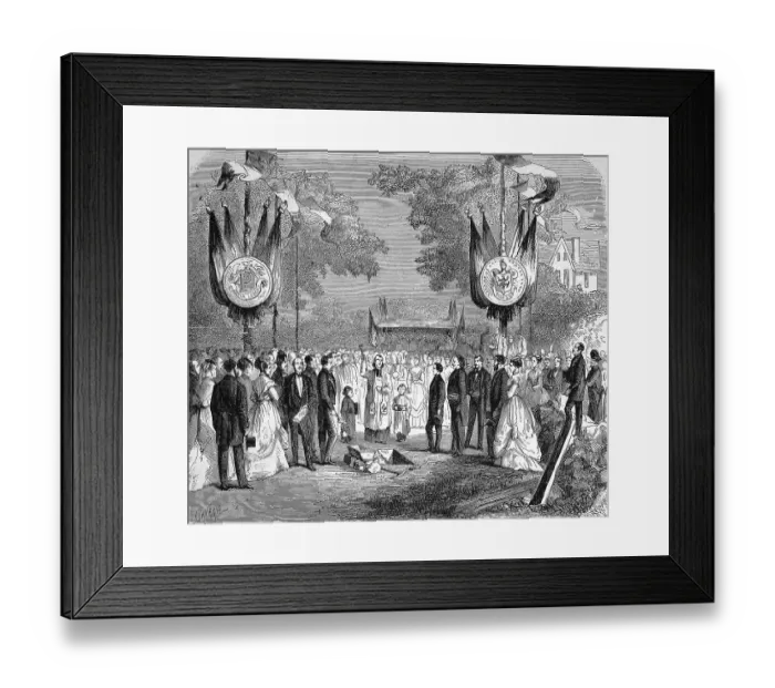 Framed Print : Laying of the foundation stone for the typographical villa founded in Livry-Gargan