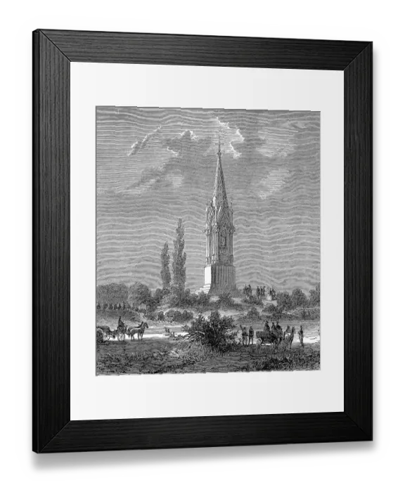 Framed Print : Monument commemorating the Battle of Aschaffenburg