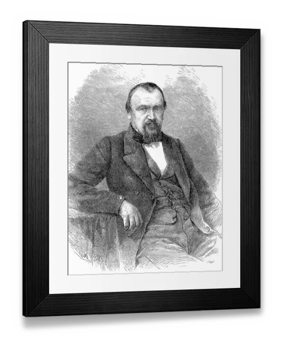 Framed Print : Jakob Dubs (26 July 1822 - 13 January 1879) was a Swiss politician