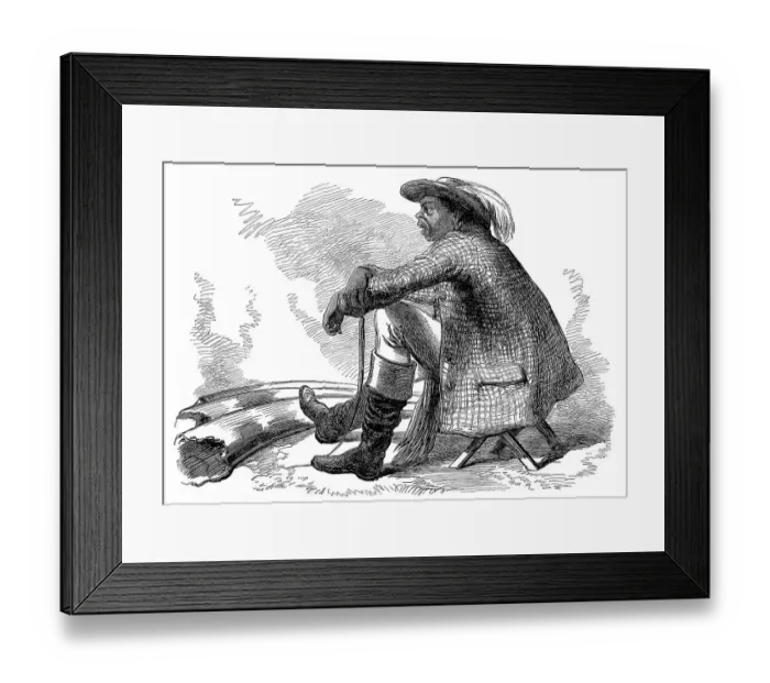 Framed Print : A leader, chief, of the Bechuanas with elephant tusks Framed Print : A leader, chief, of the Bechuanas with elephant tusks