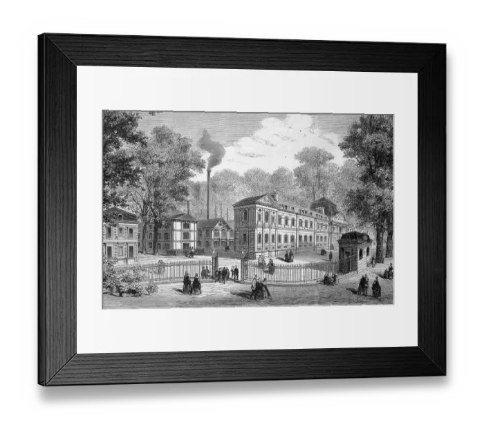 Framed Print : New buildings of the imperial porcelain manufactory in Sevres