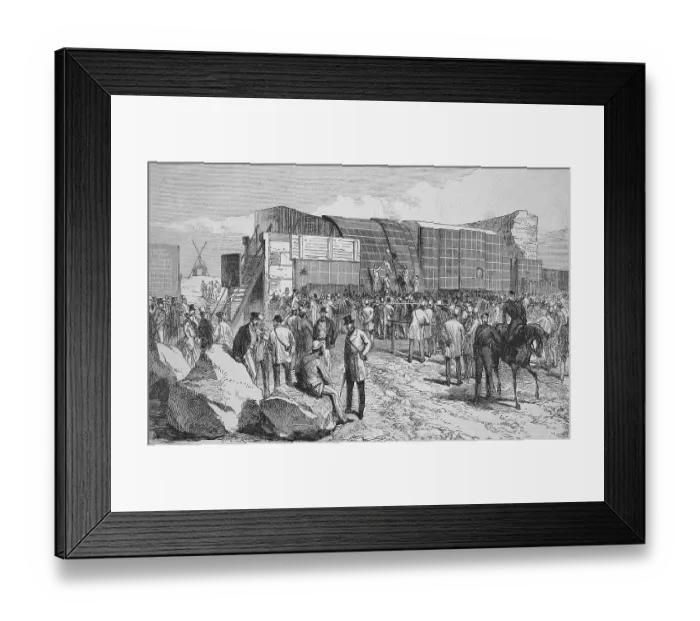 Framed Print : Test of armour plates, armouring