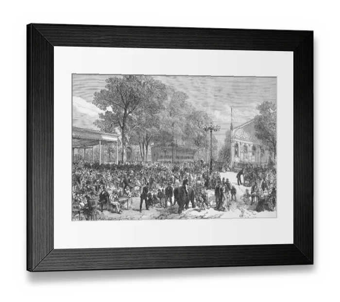 Framed Print : Large folk festival in the city and zoo