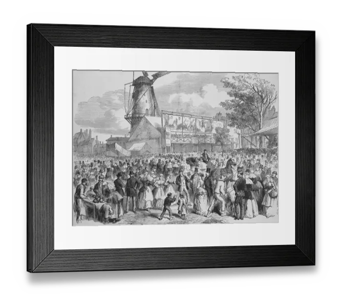 Framed Print : Large folk festival in 1869 in Rotterdam