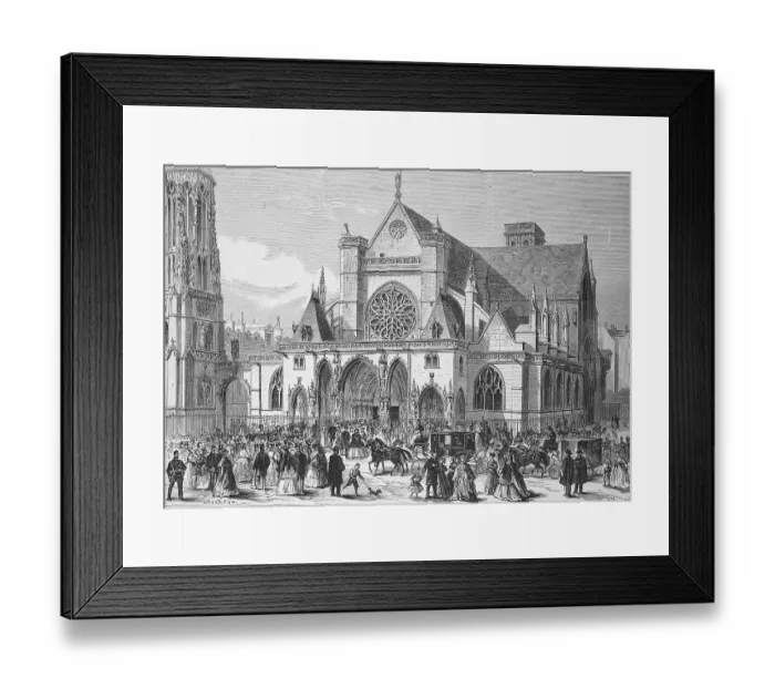 Framed Print : Parish Church of Saint-Germain-l'Auxerrois is an important late Gothic church in Paris Framed Print : Parish Church of Saint-Germain-l'Auxerrois is an important late Gothic church in Paris