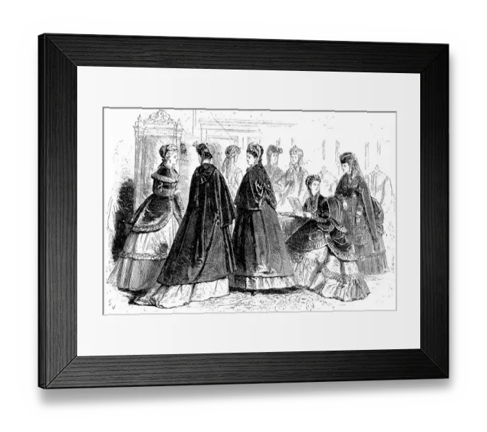 Framed Print : Fashion of the season summer 1868 in Paris