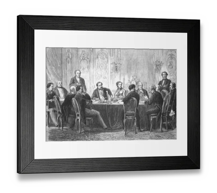 Framed Print : A Meeting of Ministers at the Palais de Fontainebleau