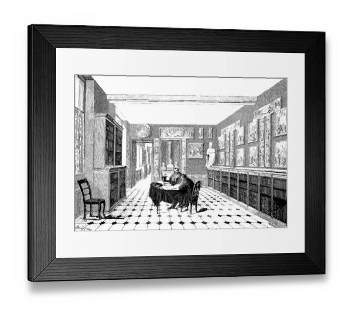 Framed Print : Victor Cousin Library in the Sorbonne College Framed Print : Victor Cousin Library in the Sorbonne College