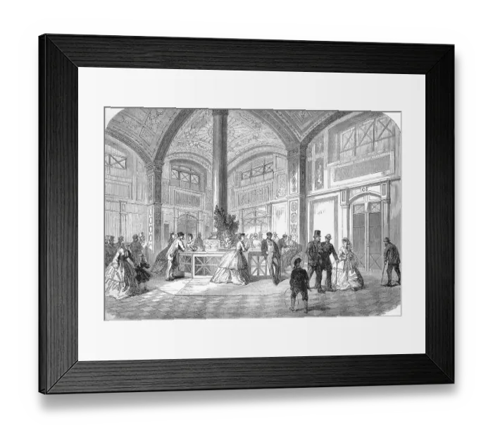 Framed Print : Noble People in the Drinking Hall of Baden-Baden Framed Print : Noble People in the Drinking Hall of Baden-Baden
