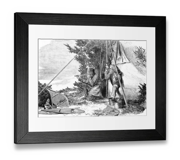 Framed Print : Hunting reindeer, reindeer hunt Framed Print : Hunting reindeer, reindeer hunt