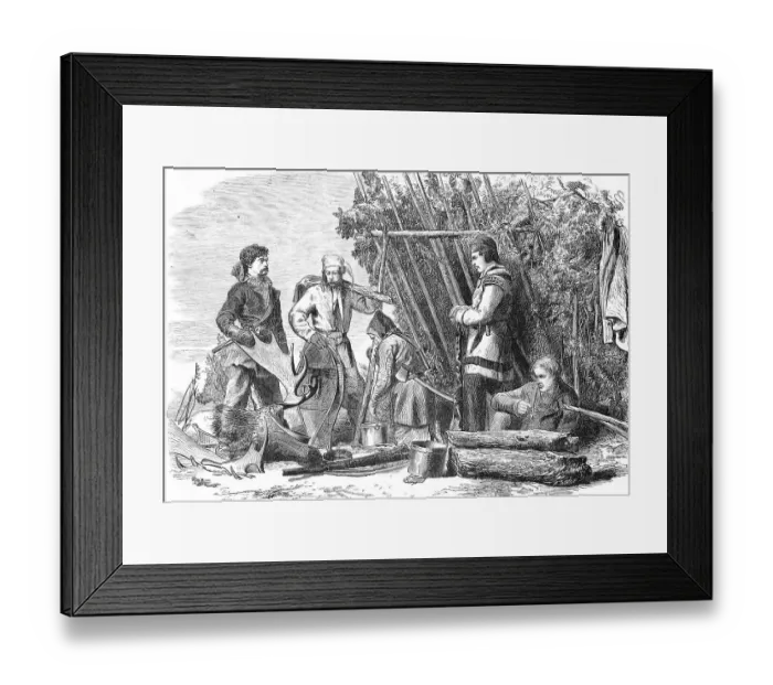 Framed Print : Hunting reindeer, reindeer hunt Framed Print : Hunting reindeer, reindeer hunt