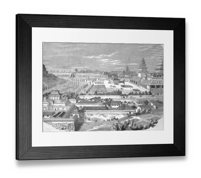 Framed Print : The Palace of Taicoun a Jeddo, Emperor of Tokyo Framed Print : The Palace of Taicoun a Jeddo, Emperor of Tokyo