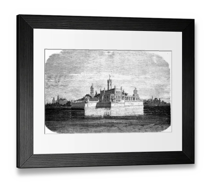 Framed Print : Montfort Castle on Lake Constance in 1869 Framed Print : Montfort Castle on Lake Constance in 1869