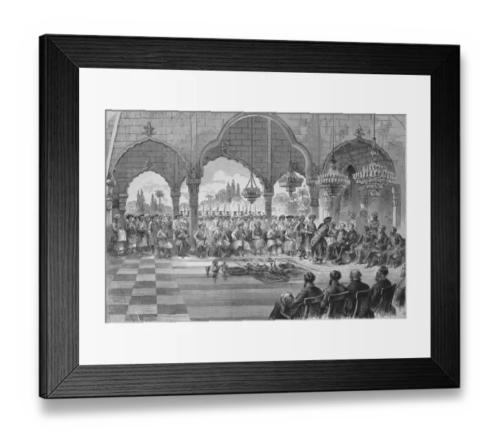 Framed Print : Reception of the Governor General of India by the Rajah of Lucknow