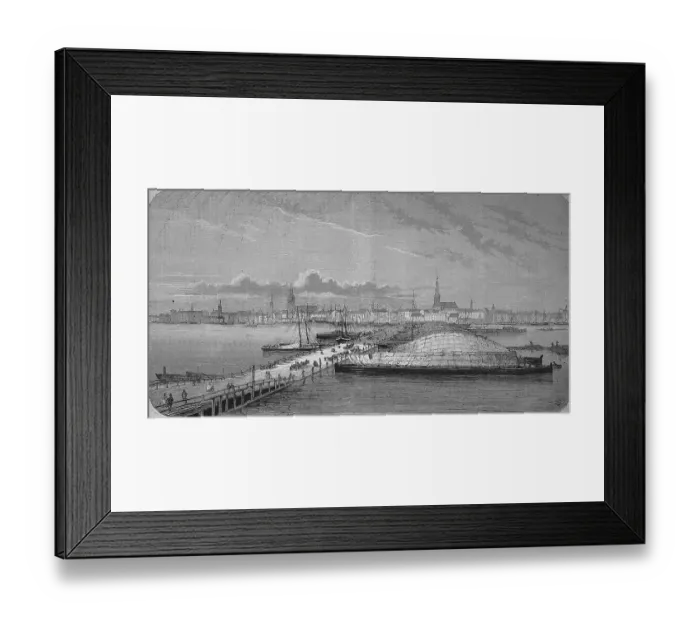 Framed Print : View of the city of Riga from the left bank of the Duena Framed Print : View of the city of Riga from the left bank of the Duena
