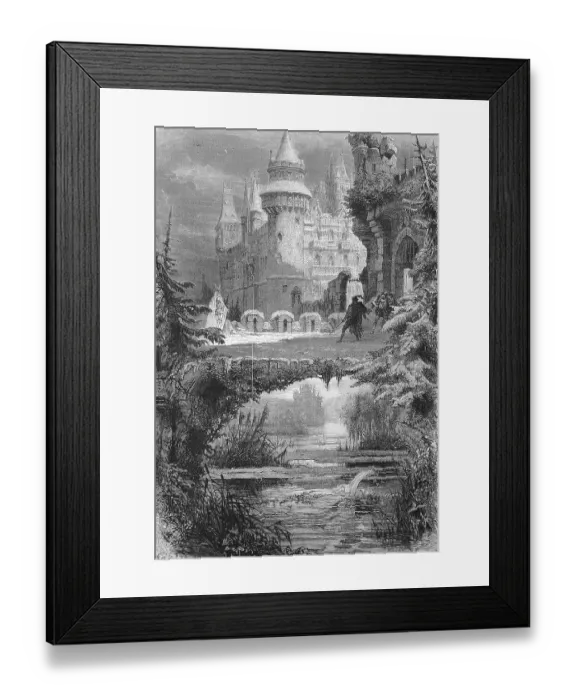 Framed Print : Performance of the opera Hamlet at the Theatre Imperial de lOpera