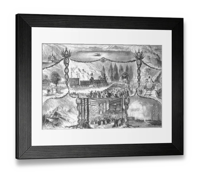 Framed Print : Inauguration of the railway line at the Simplon Pass Framed Print : Inauguration of the railway line at the Simplon Pass