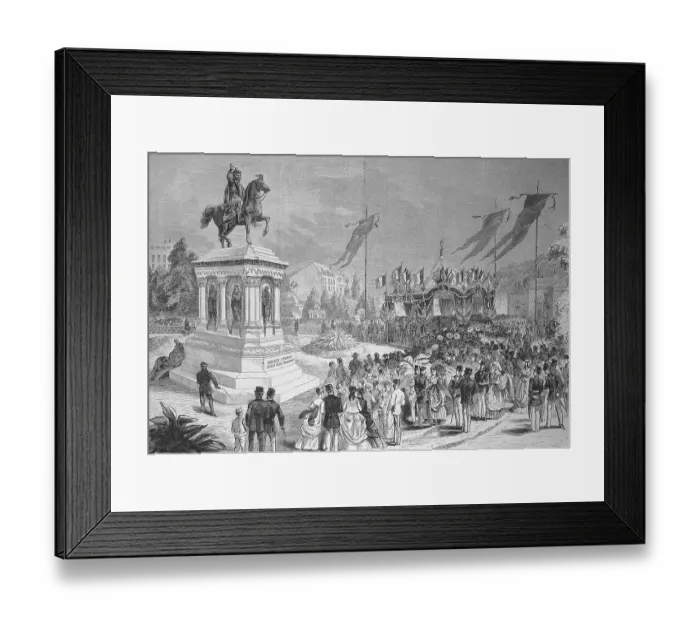 Framed Print : Inauguration of the equestrian monument to Charlemagne Framed Print : Inauguration of the equestrian monument to Charlemagne