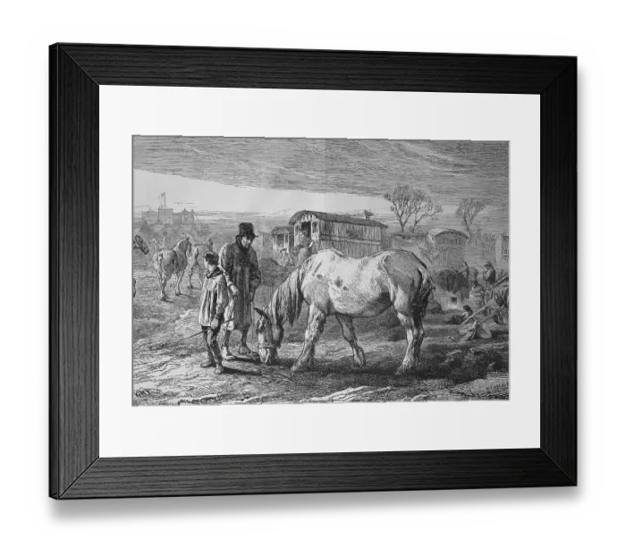 Framed Print : The Old Friend, Old Horse in a Camp of the Travelling People