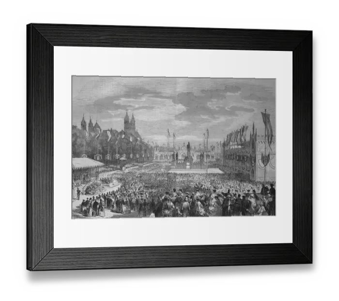 Framed Print : Inauguration ceremony for the Luther Monument in Worms on 25 June 1868 Framed Print : Inauguration ceremony for the Luther Monument in Worms on 25 June 1868