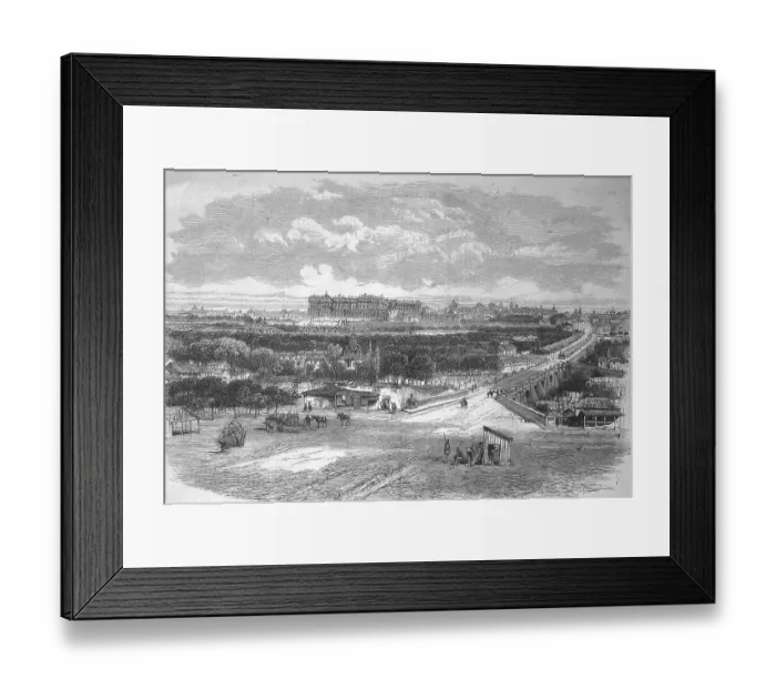 Framed Print : The Royal Palace in Madrid in 1869