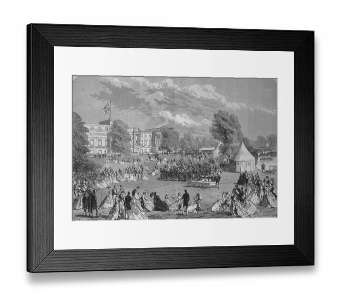 Framed Print : A Reception in the Gardens of Buckingham Palace in 1869