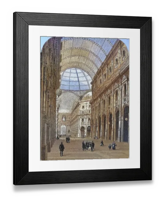 Framed Print : Galleria Vittorio Emanuele II. Victor Emanuele II