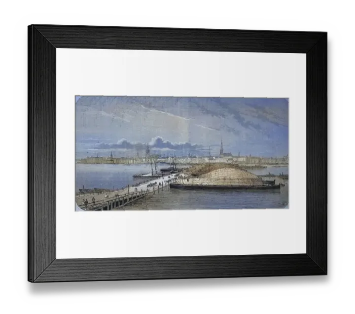 Framed Print : View of the city of Riga from the left bank of the Duena Framed Print : View of the city of Riga from the left bank of the Duena