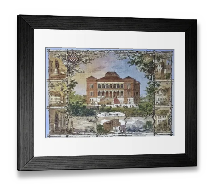 Framed Print : Sights in the city of Weimar in 1869