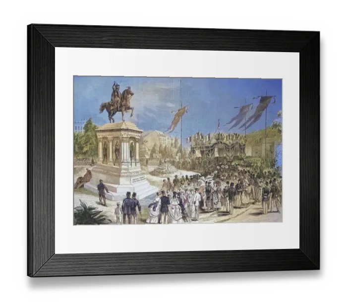 Framed Print : Inauguration of the equestrian monument to Charlemagne Framed Print : Inauguration of the equestrian monument to Charlemagne
